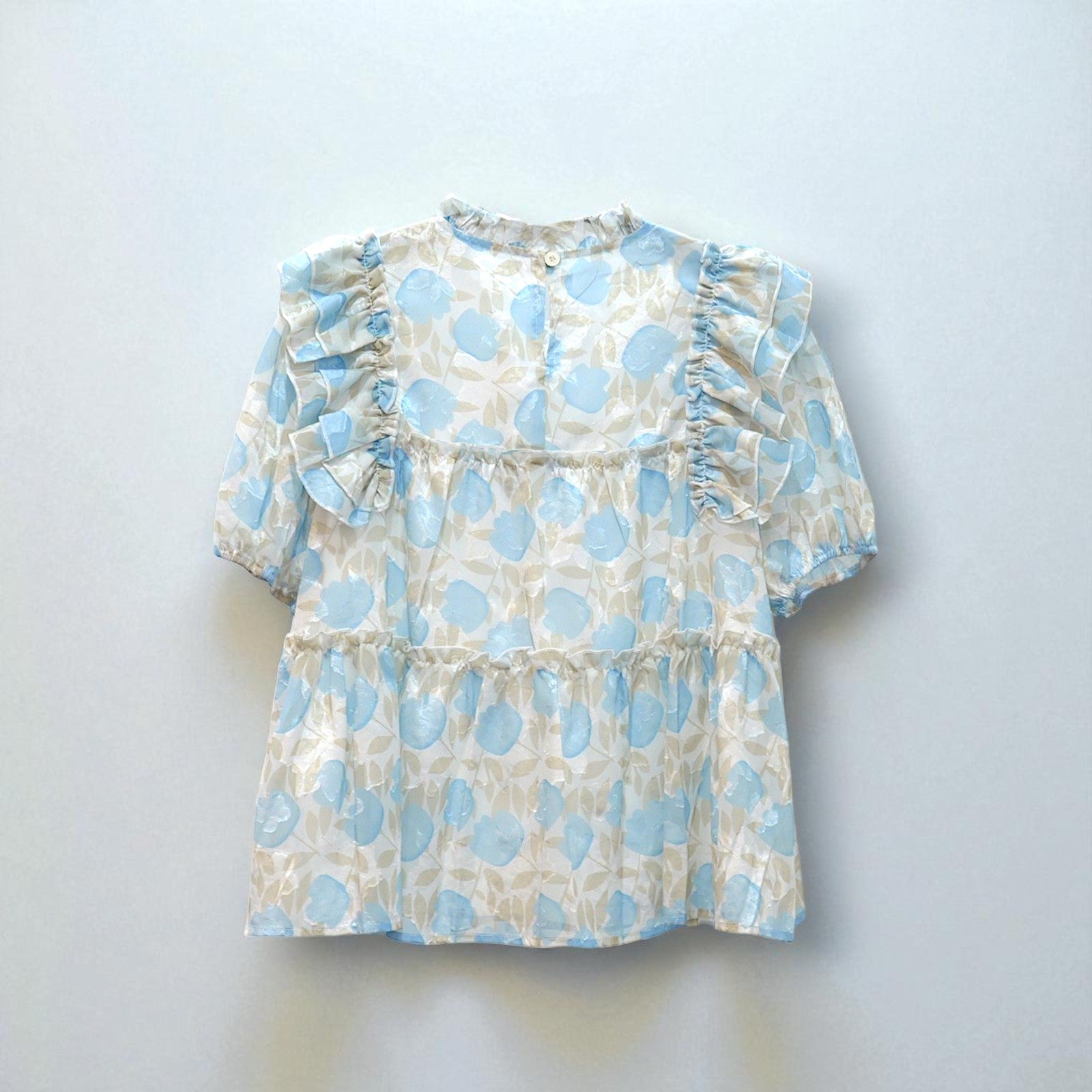 Puff Sleeve Frill Top