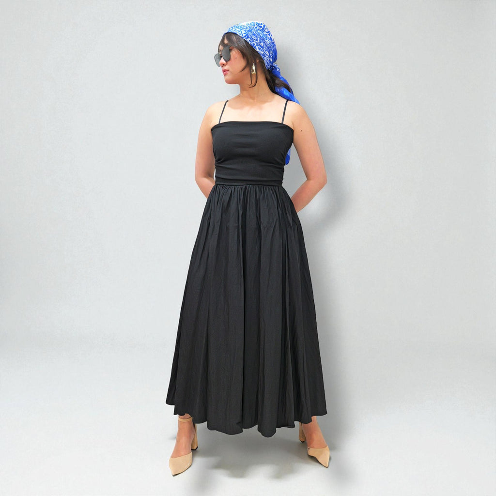 Black Maxi Dress with Adjustable Straps