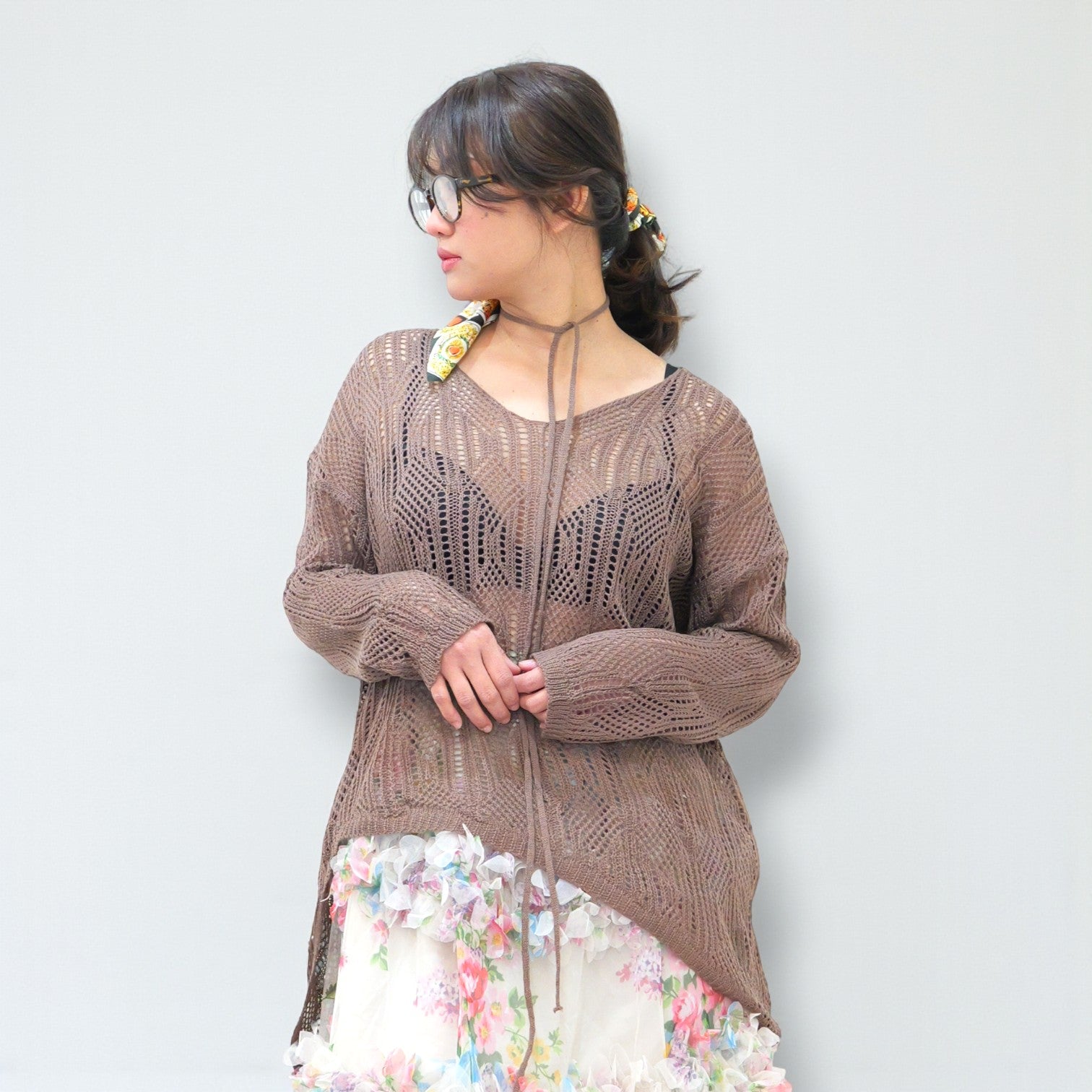 Chestnut Belted Knit Cardigan