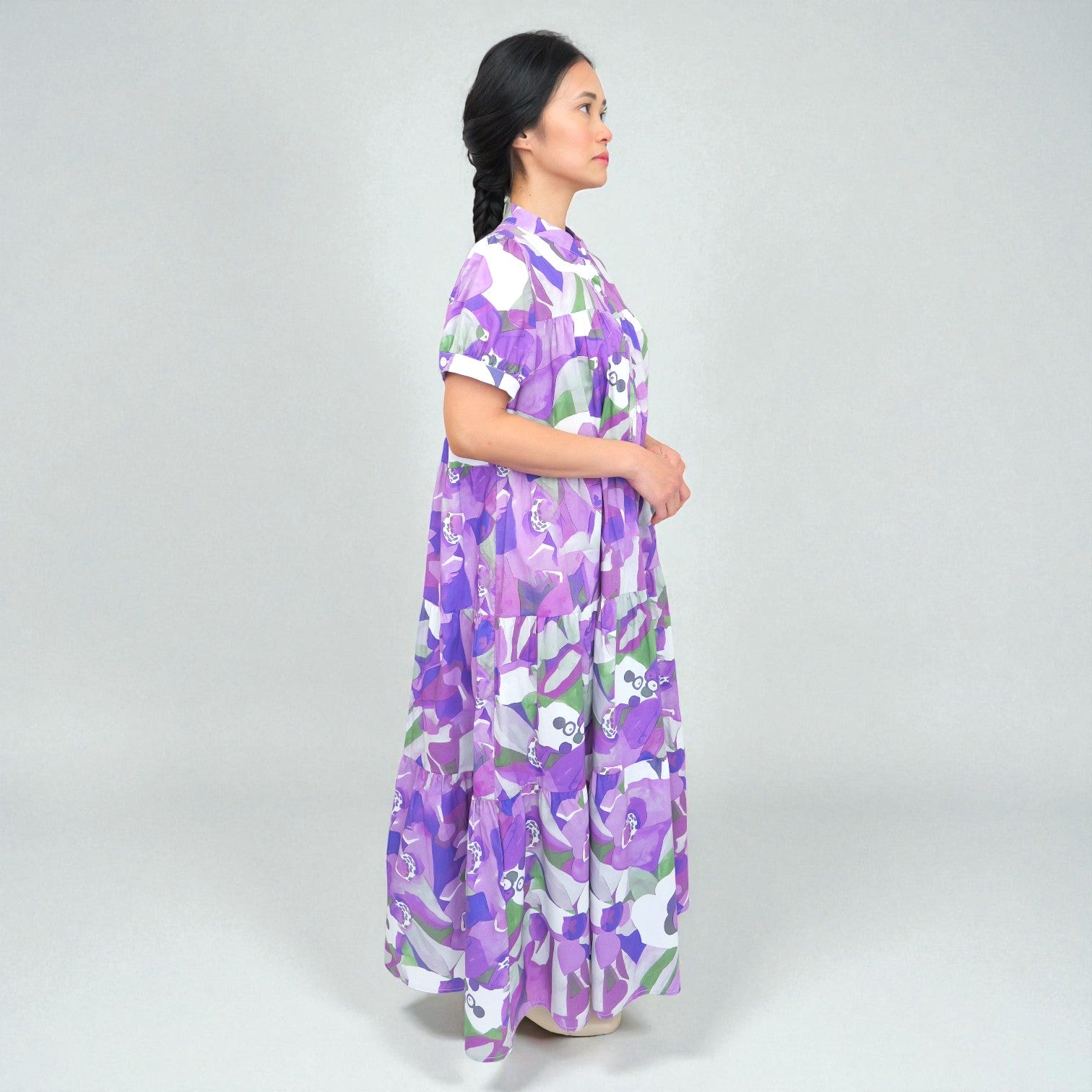 Purple Floral Maxi Dress
