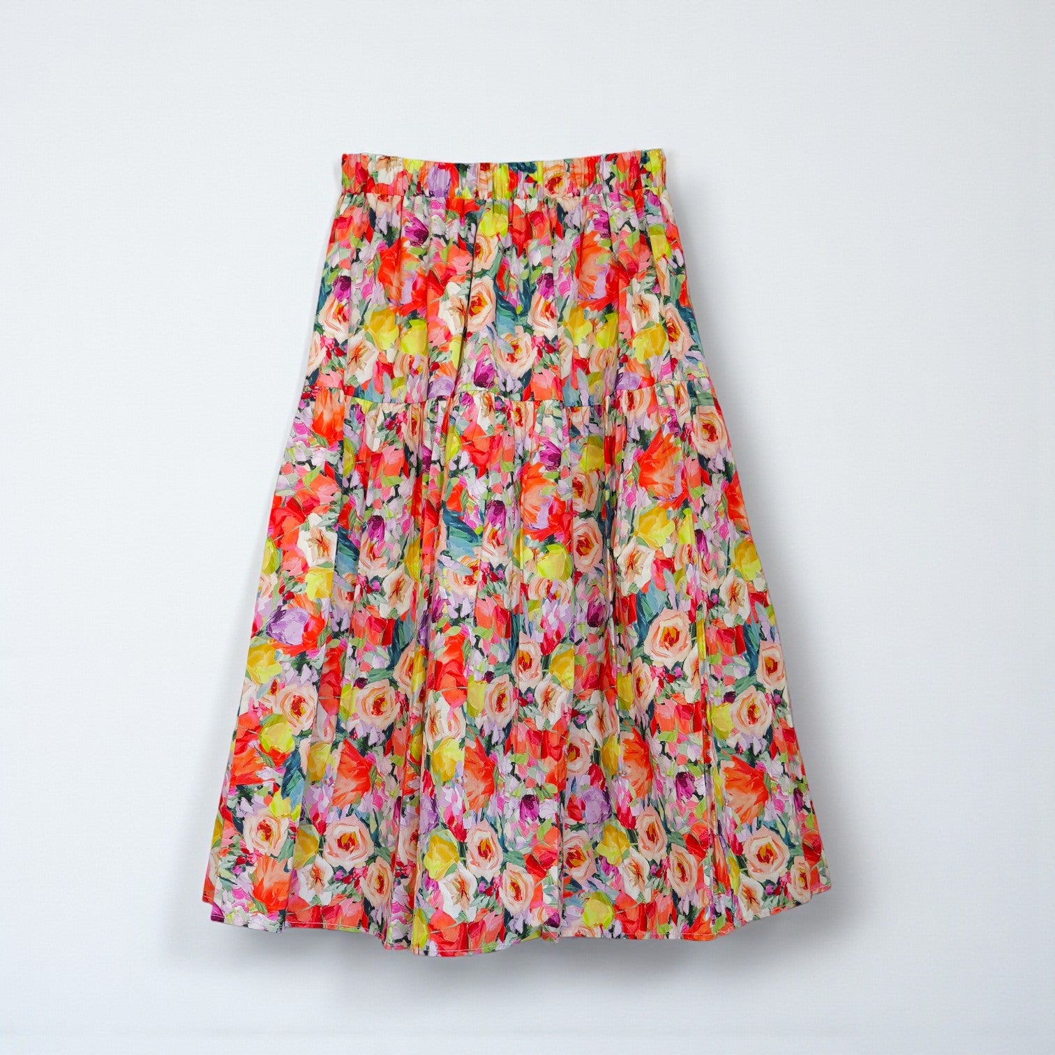 Red Floral Maxi Skirt